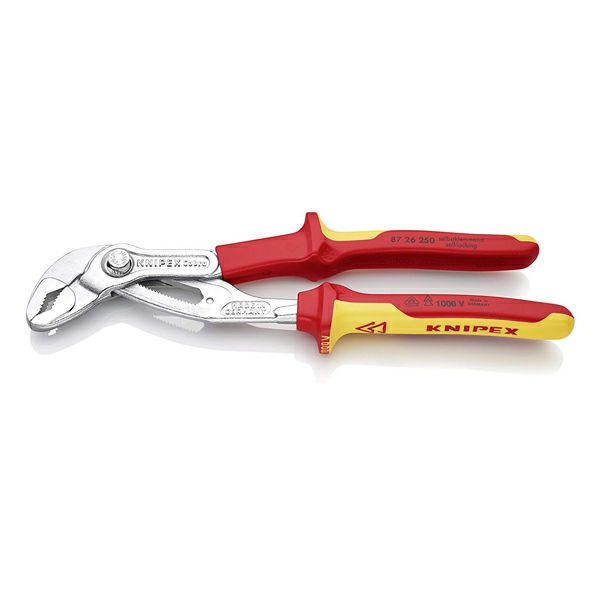 8726-250 クニペックス(KNIPEX) 絶縁コブラ ウォーターポンププライヤー 1000V