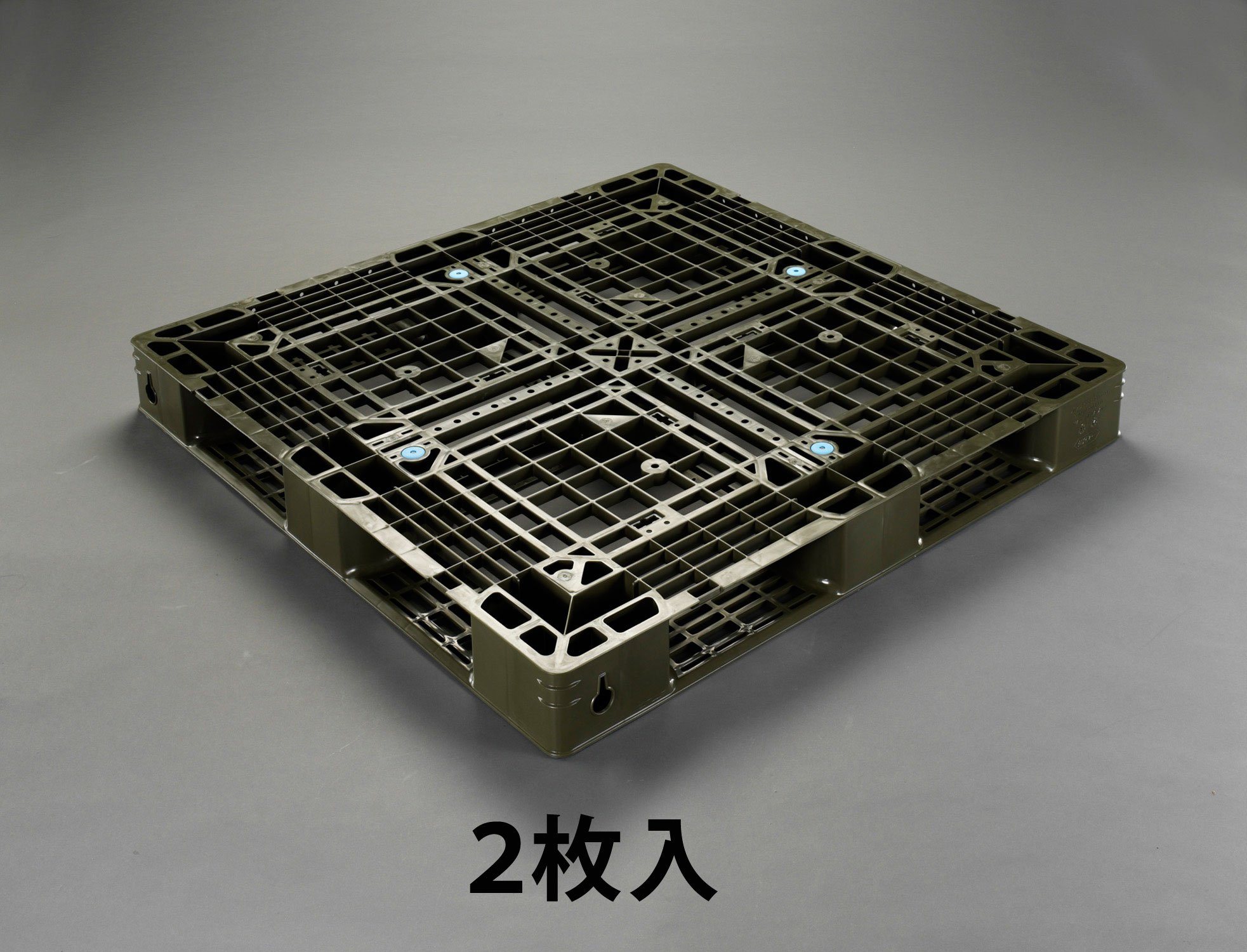 EA985P-12 エスコ 1100x1100x120mm パレット・PP製(OD色/2枚) (ESCOオリジナル パレットD4-1010-2)