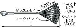 8MCS10-CB12 カナレ アナログオーディオマルチケーブル Dsub25P止めねじ:#4-40インチ