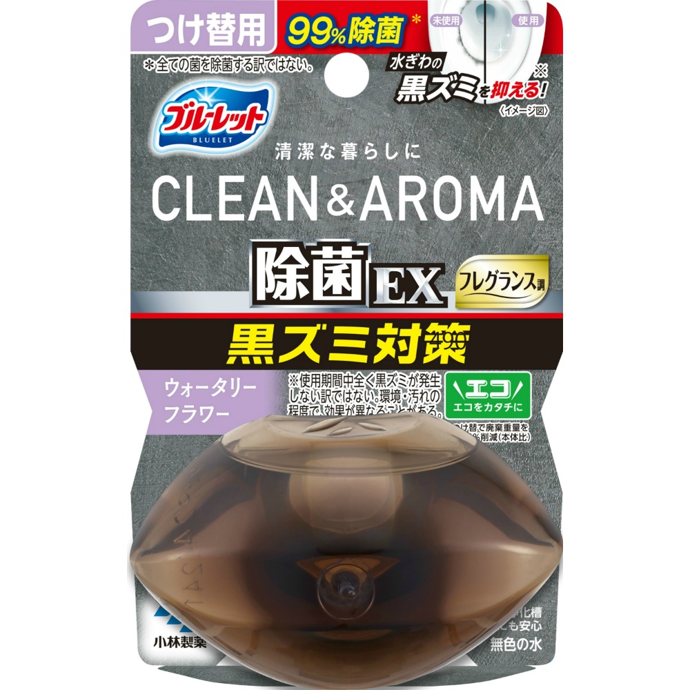 小林製薬 純正品 液体ブルーレットおくだけ除菌EXフレグランスつけ替用クリーン&アロマウォータリーフラワー 4987072099001【単品販売。ケース販売ではございません。】