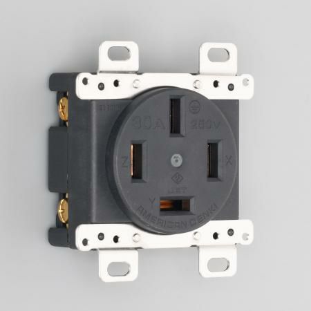 9320N アメリカン電機 平刃形 埋込コンセント 接地3P 30A 250V