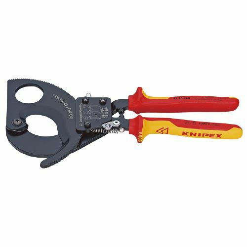 9536-280 絶縁ケーブルカッター 1000V(ラチェット式 KNIPEX(クニペックス)