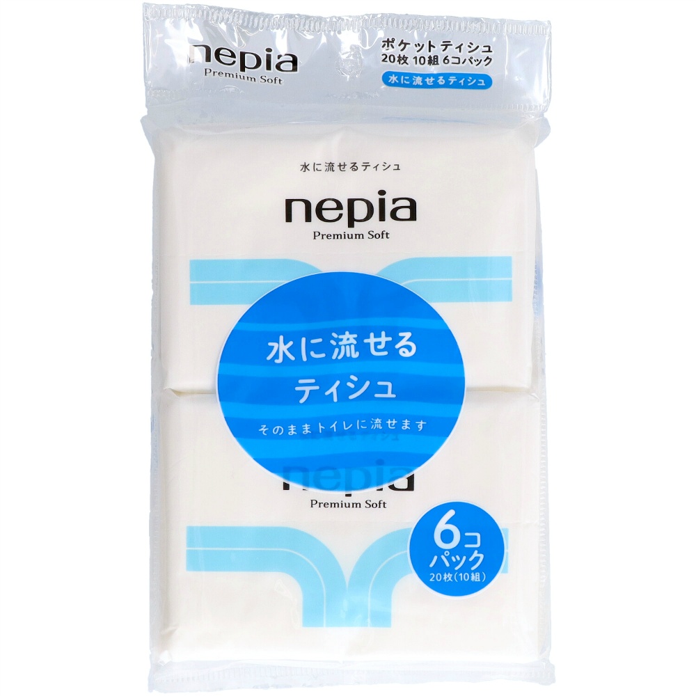 王子ネピア 純正品 ネピアプレミアムソフト水に流せるポケット6P 4901121631264【単品販売。ケース販売ではございません。】