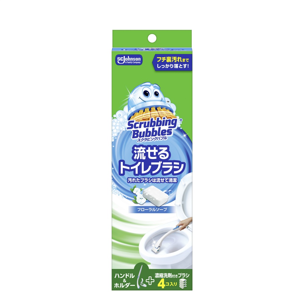 ジョンソン 純正品 スクラビングバブルシャット流せるトイレブラシ本体 4901609001510【単品販売。ケース販売ではございません。】