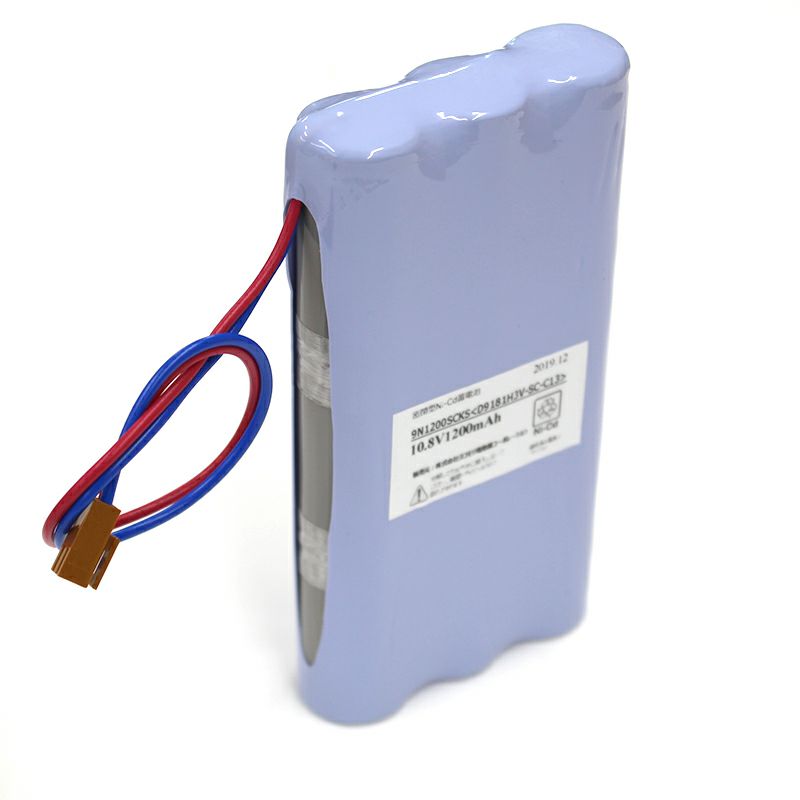 9N-1200SCK相当品 電池屋製新品 SANYO 相当品 組電池製作バッテリー 輸液ポンプ JMS OT-707 等用 10.8V1200mAh 組電池 コネクタ付(JAE IL-2S-S3L)