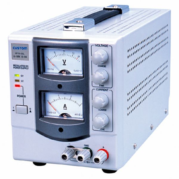【価格確認中】AP-1803 カスタム アナログ式直流安定化電源 0~18V・0~3A