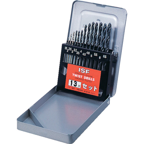 D13-S イシハシ精工 ISF ストレートドリル 13本組セット(スチールケース入り)【発注単位:1】