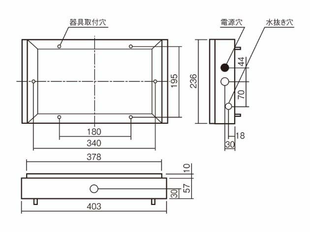 FK11726 パナソニック 誘導灯用取付ボックス コンパクトスクエア用