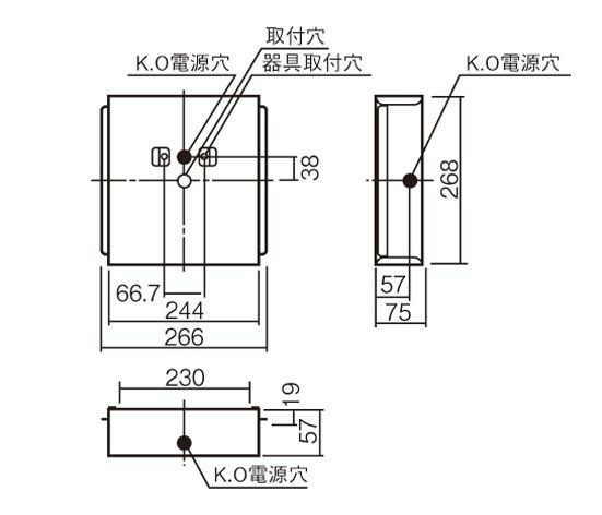 FK21750 パナソニック 新品 誘導灯用 取付ボックス コンパクトスクエア用 B級 Panasonic
