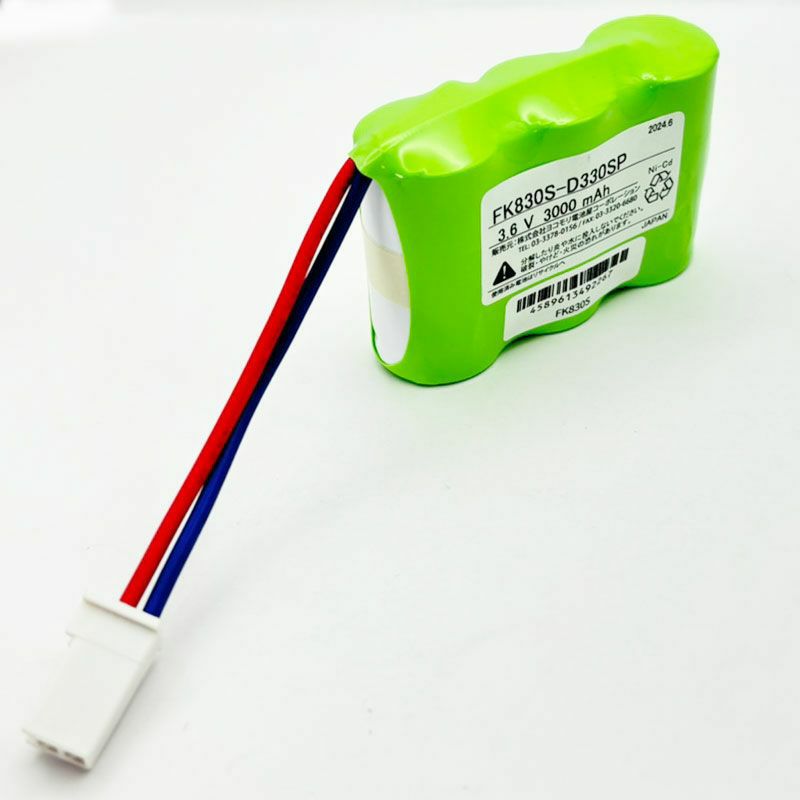 FK376相当品 電池屋製 新品 パナソニック誘導灯用交換電池 <FK676/FK830/FK276相当品(同等品)> 3.6V2500mAh<年度シール付き> コネクター付きそのまま取付できます。