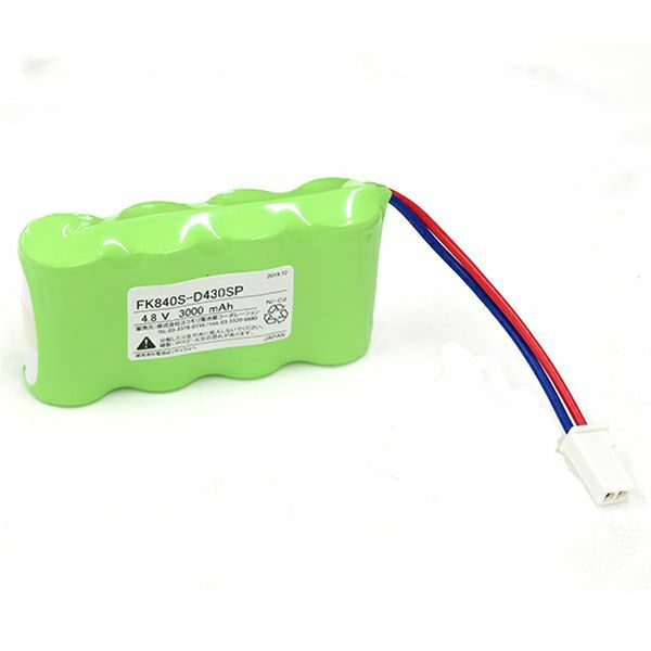 FK377相当品 電池屋製 新品  パナソニック製誘導灯用交換電池 4.8V2500mAh ＜FK687/FK840相当品(同等品)＞ 4.8V2500mAh＜年度シール付き＞ コネクター付きそのまま取付できます。