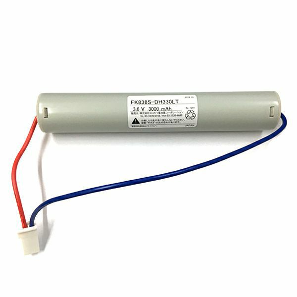 FK646相当品 電池屋製新品 パナソニック製誘導灯・非常灯用交換電池 ＜FK838相当品(同等品)＞ 3.6V2500mAh＜年度シール付き＞ コネクター付きそのまま取付できます。
