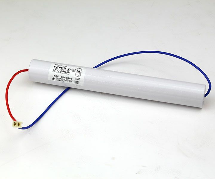 FK653相当品(同等品) 電池屋製新品 パナソニック製非常灯器具用交換電池 4.8V3000mAh <FK848/FK347/FK607相当品(同等品)> <年度シール付き> コネクター付きそのまま取付できます。