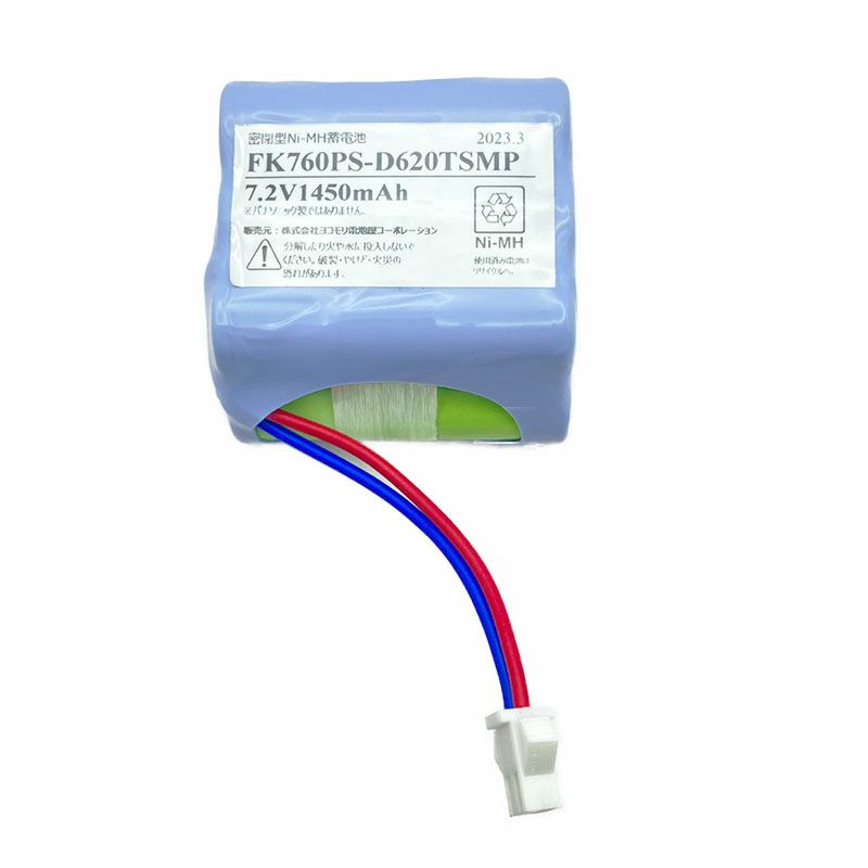 FK760相当品 田地屋製 新品 パナソニック製誘導灯器具・非常灯器具用交換電池 7.2V1450mAh <年度シール付き> コネクター付きそのまま取付できます。