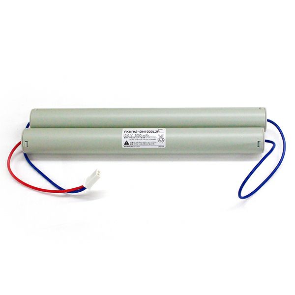 FK819相当品 電池屋製新品 パナソニック製非常灯器具用交換電池 <FK383相当品(同等品)> 12V3000mAh <年度シール付き> コネクター付きそのまま取付できます。