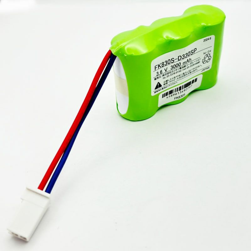 FK830相当品 電池屋製 新品 パナソニック製誘導灯用交換電池 3.6V3000mAh<年度シール付き> コネクター付きそのまま取付できます。 FK376/FK676相当品後継品