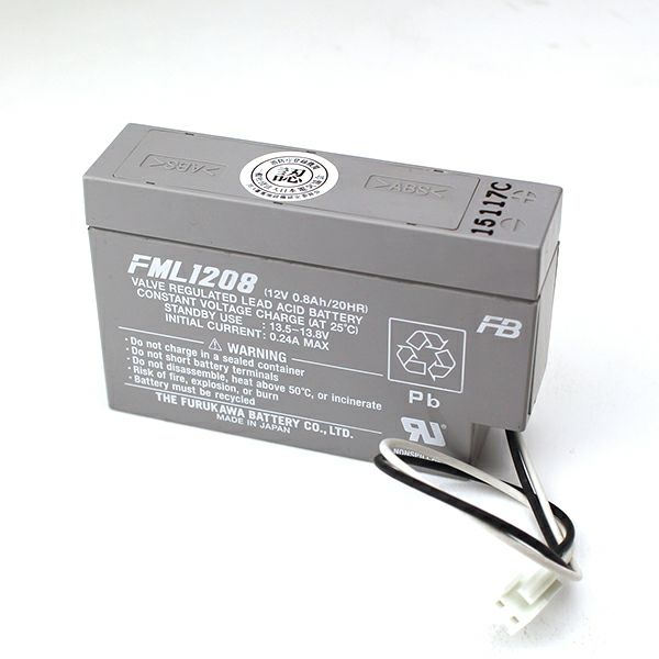 FML1208 古河電池製新品 小型制御弁鉛蓄電池 認定品 12V0.8Ah/20HR