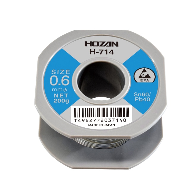 H-714 ホーザン 新品 ハンダ(Sn60%) 0.6mmφ・200g HOZAN