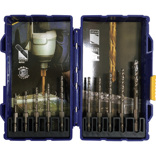 IR91000KIT IRWIN ステンレス用六角軸ドリルビット10本セット 2.0mm-6.0mm【発注単位:1】