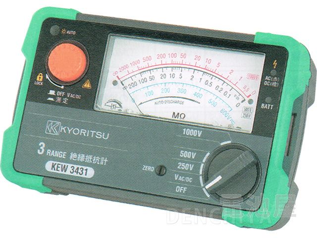 KEW 3431 共立電気計器 新品 キューメグ 3レンジ 絶縁抵抗計
