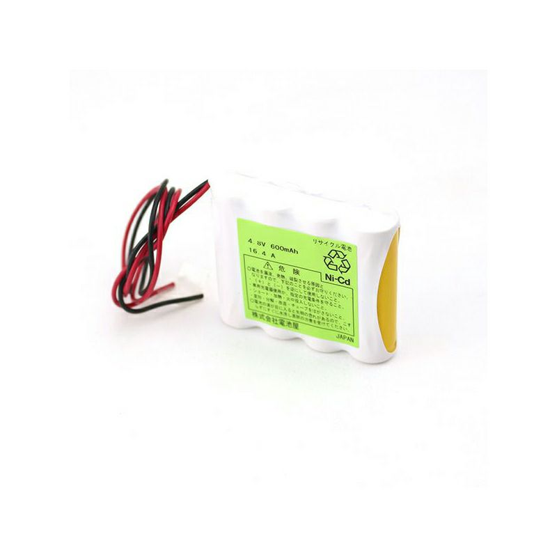 KR0.6AA-4 相当品 (RA05691 相当品)(KR06AA4) 4.8V600mAh 日本電産シンポのFGC-250HBなどデジタルフォースゲージ他 組電池 S型 リード線切りっぱなし(4N600AAS)