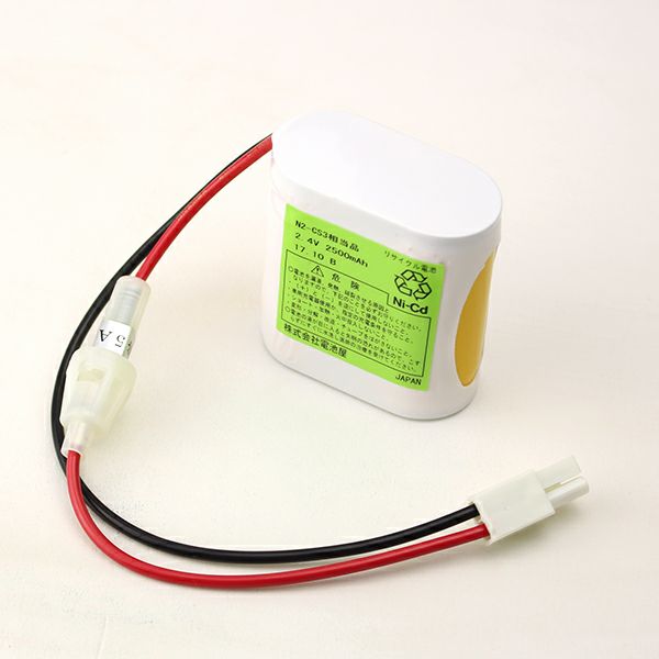 N2-CS3 相当品(同等品) 2.4V2500mAh ※ヒューズ付き 電池屋組電池<年度シール付き> コネクター付きそのまま取付できます。