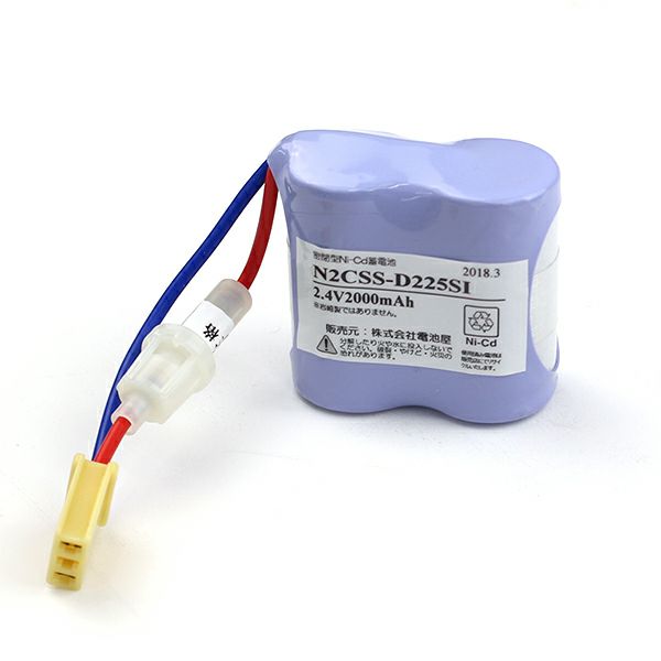 N2-CS 相当品(同等品) 2.4V2000mAh ※変換コネクター仕様 ※ ヒューズ付き <年度シール付き> コネクター付きそのまま取付できます。 【送料全国一律275円】