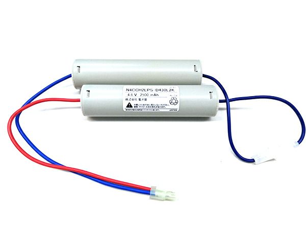 N-4CCH2LP相当品 三洋電機製誘導灯・非常灯器具用交換電池 4.8Ｖ2500mAh FSK028相当品 ＜年度シール付き＞ コネクター付きそのまま取付できます。