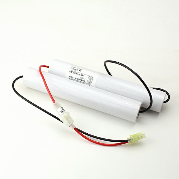 N5-CL4 相当品(同等品) 電池屋製新品 岩崎電気製非常照明器具用交換電池 6.0V2000mAh<年度シール付き> コネクター付きそのまま取付できます。