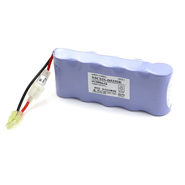 N5-CS2相当品(同等品) 電池屋製新品 岩崎電気製誘導灯器具・非常灯器具用交換電池 N5-CS後継品、N5-CSA後継品 6.0V 2000mAh<年度シール付き> コネクター付きそのまま取付できます。