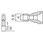 N61-16 白光 ノズル 4X1MM【発注単位:1】