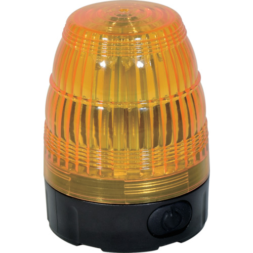 NLF75-BA-Y NICHIDO 小型LED回転灯 LEDフラッシャー75 電池式・マグネット付 黄【発注単位:1】