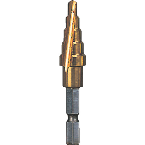 NMS-13G トラスコ中山 TRUSCO 六角軸ステップドリル 2枚刃チタンコーティング 5~13mm【発注単位:1】