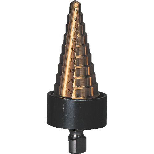 NMS-24G トラスコ中山 TRUSCO ステップドリル 2枚刃チタンコーティング 6~24mm 段数10【発注単位:1】