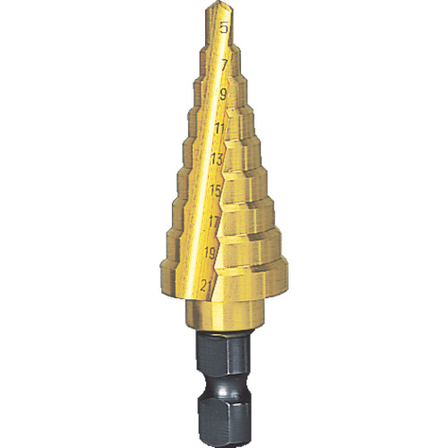 NMS-27G トラスコ中山 TRUSCO ステップドリル 2枚刃チタンコーティング 6~27mm 段数12【発注単位:1】