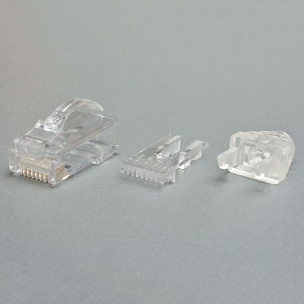 【価格確認中】NSP28B 日本製線 細径Cat5e・Cat6用モジュラープラグ(ブーツ付き) 100個
