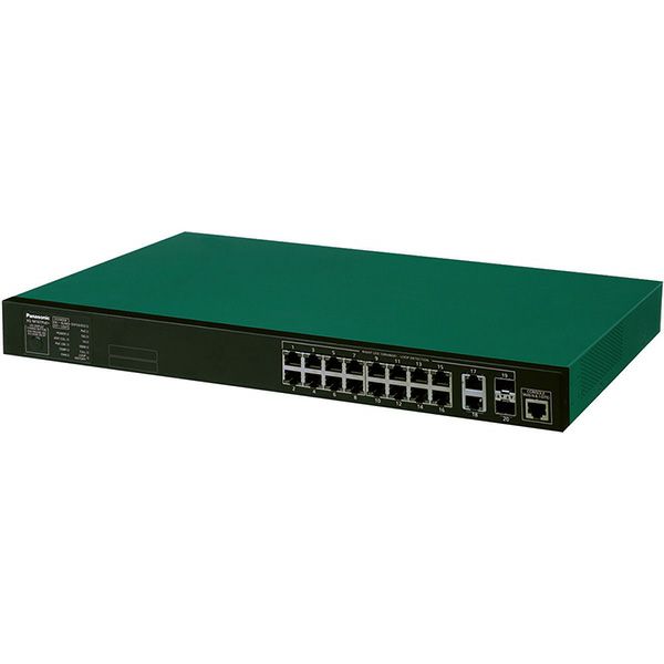 XG-M16TPoE+ パナソニック PN83169B5 全ポートギガ・アップリンク10ギガ レイヤ2 PoE給電スイッチングハブ 16ポート<5年先出しセンドバック保守バンドル品>