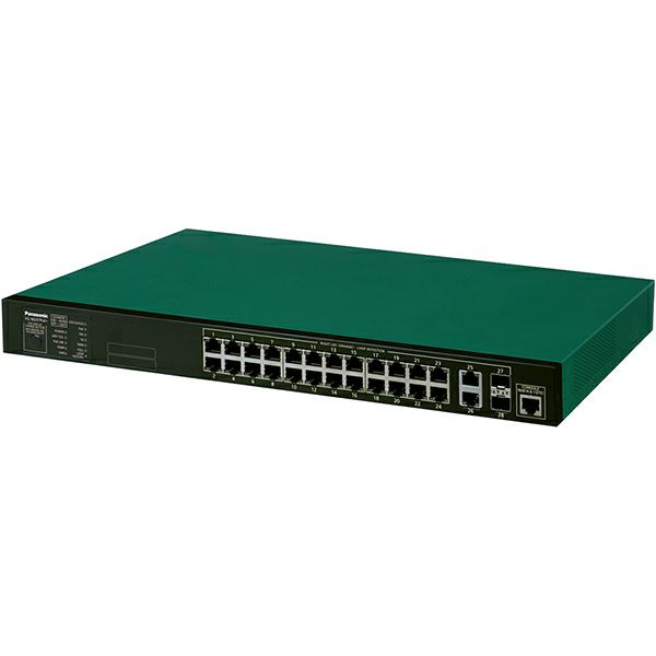 XG-M24TPoE+ パナソニック PN83249B5 全ポートギガ・アップリンク10ギガ レイヤ2 PoE給電スイッチングハブ 24ポート<5年先出しセンドバック保守バンドル品>