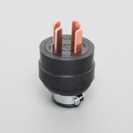R562 アメリカン電機 平刃形 プラグ(ゴムカバー) 接地3P 60A 250V