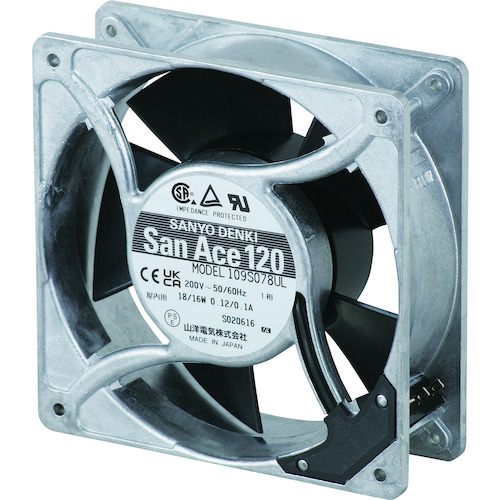 S-109S075UL SanAce ACファン(120×38mm AC100V プラグコード付属)【発注単位:1】