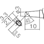 T12-BCM3 白光 こて先 3BC型 溝付 はんだメッキ 1mm【発注単位:1】