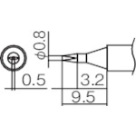 T12-D08 白光 こて先 0.8D型【発注単位:1】