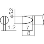 T12-D52 白光 こて先 5.2D型【発注単位:1】