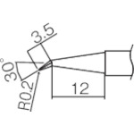 T12-J02 白光 こて先 0.2J型【発注単位:1】