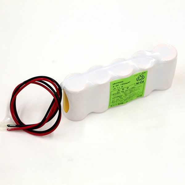 UB2000相当品(NR-CH相当品)アツミ/SANYO相当品 6V1650mAh 電池屋組電池 S型 コネクタなし リード線切りっぱなし