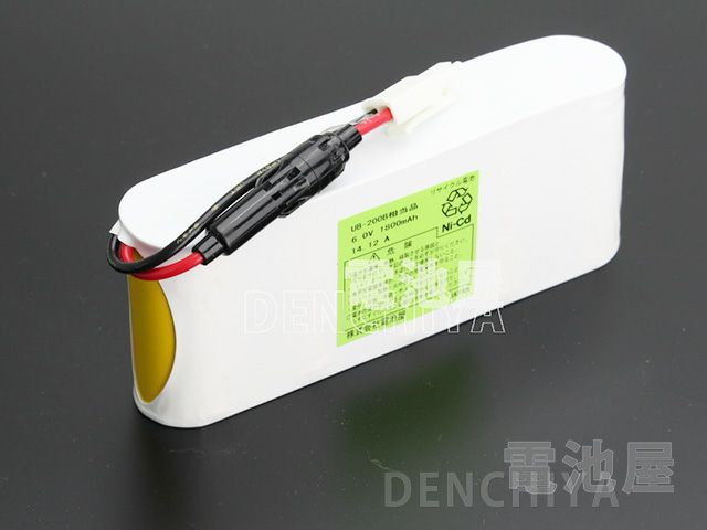 UB-200B相当品(同等品) アツミ電機相当品 6.0V1800mAh <年度シール付き> コネクター付き