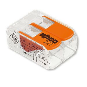 WFR-2 ワゴ 結線しやすいレバー操作タイプ ワンタッチコネクター 2線タイプ 100個入 【全国一律送料450円】