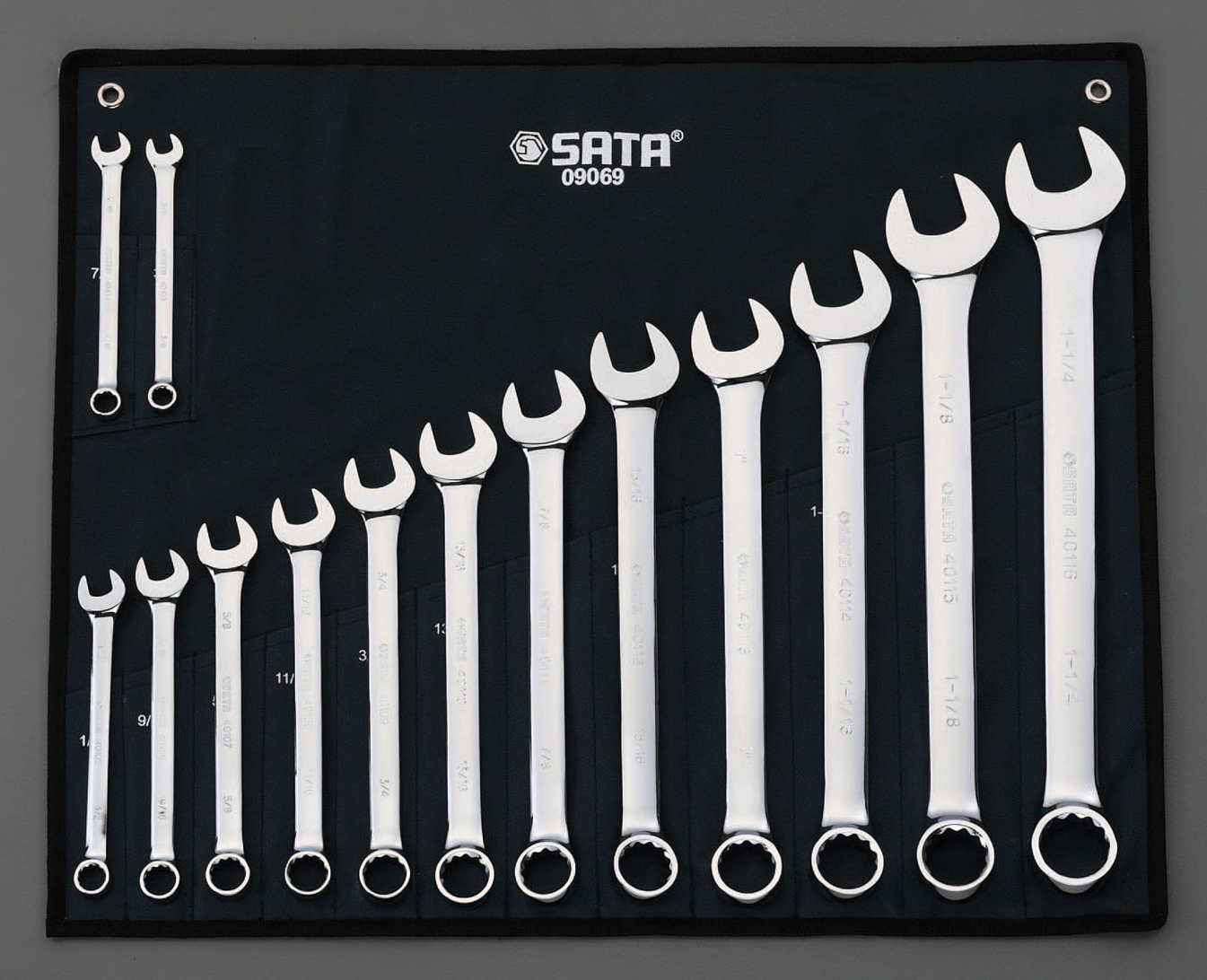 EA684AD-3 エスコ 3/8-1・1/4" 14本組 片目片口スパナ (SATA 09069)