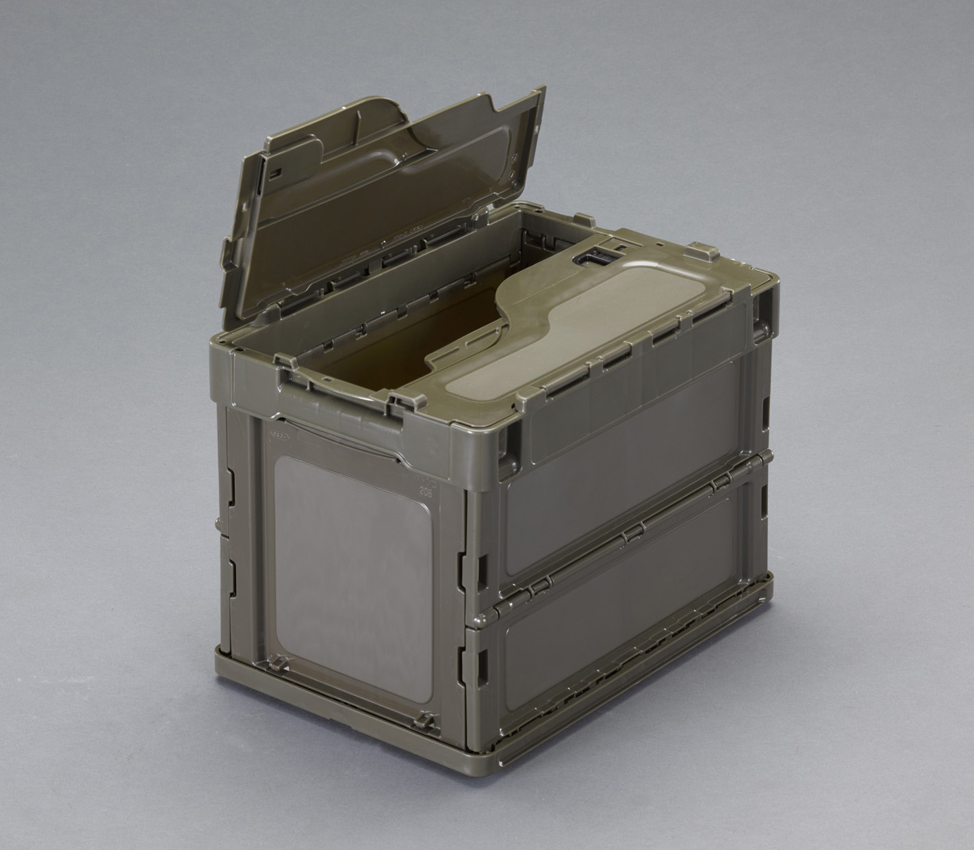 EA506AA-30E エスコ 366x264x283mm/20L折畳コンテナ(OD/蓋付5コ/薄型 (ESCOオリジナル ポリプロピレン)