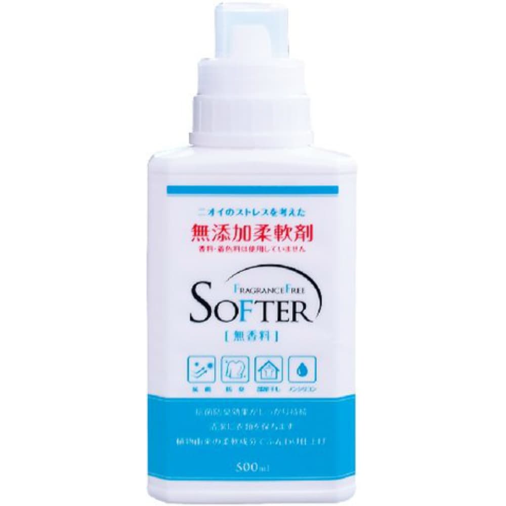 カネヨ石鹸 純正品 無添加柔軟剤 本体 500ml 4901329280523【単品販売。ケース販売ではございません。】
